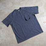 310G Mori-style workwear shirt, washed cotton, 3D workwear pockets, raglan sleeve design（Navy blue）