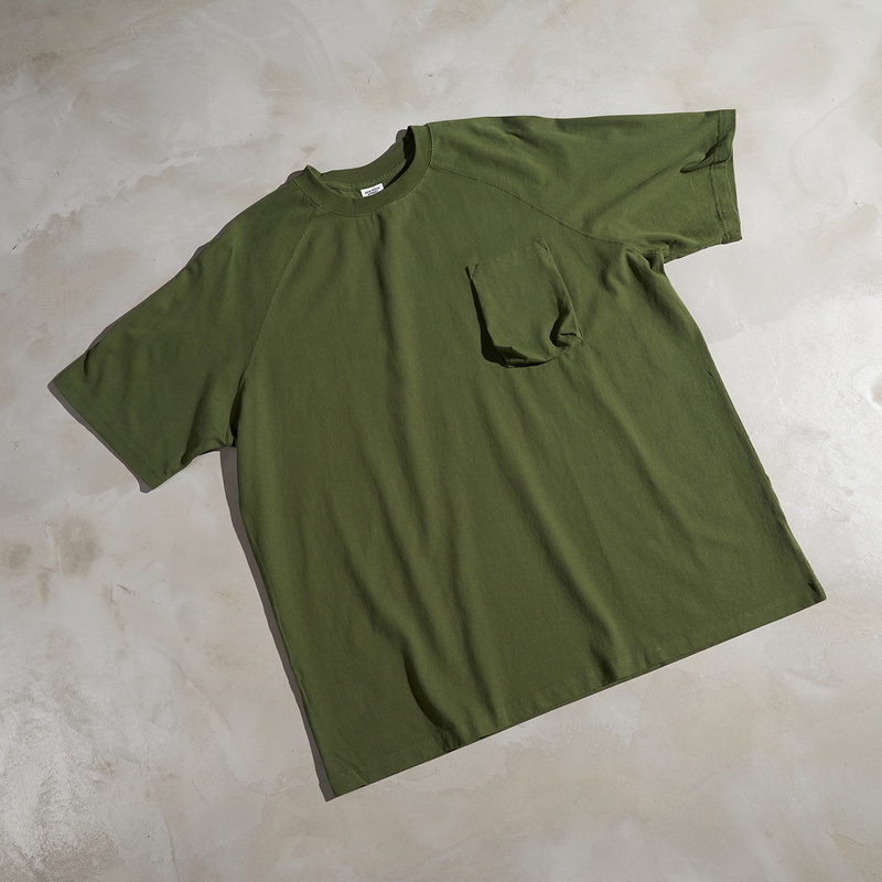 1.314724.jpg(F1994).jpeg 310G Mori-style workwear shirt, washed cotton, 3D workwear pockets, raglan sleeve design(Dark green) - 图片 1