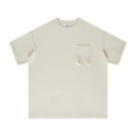 310G Mori-style workwear shirt, washed cotton, 3D workwear pockets, raglan sleeve design（apricot） - 图片 2