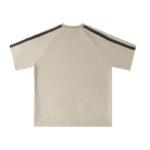 Textured Series: American-Style Unisex Color-Blocked Short-Sleeve T-Shirt（Khaki） - 图片 2