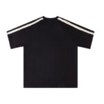 Textured Series: American-Style Unisex Color-Blocked Short-Sleeve T-Shirt（black） - 图片 2