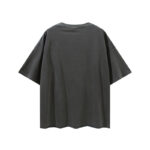 260G heavyweight terry cloth fabric, frayed hem shirt(Dark gray) - 图片 2