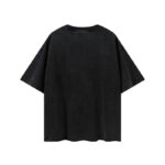 260G heavyweight terry cloth fabric, frayed hem shirt(black) - 图片 2