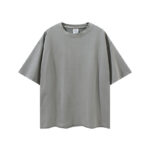 260G heavyweight terry cloth fabric, frayed hem shirt(grey)