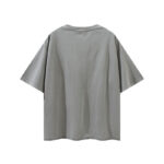 260G heavyweight terry cloth fabric, frayed hem shirt(grey) - 图片 2