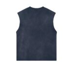 250G Vest with frayed edges, washed and distressed finish(Spray-dyed navy blue) - 图片 2