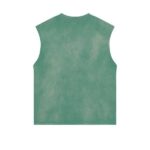 250G Vest with frayed edges, washed and distressed finish(Bronze Green Spray) - 图片 2