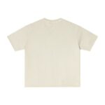 275G frayed edge green pattern washed top short sleeve(grayish apricot) - 图片 2