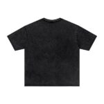 275G frayed edge green pattern washed top short sleeve(Fried Snowflakes) - 图片 2